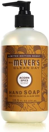 Mrs. MEYER'S CLEAN DAY Liquid Dish Soap 3 Pack Variety, Acorn Spice, Apple Cider, Fall Leaves, 16 OZ Each, 1 CT