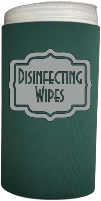 Disinfecting Wipes Cover with Silver Label Modern (Large, Black)