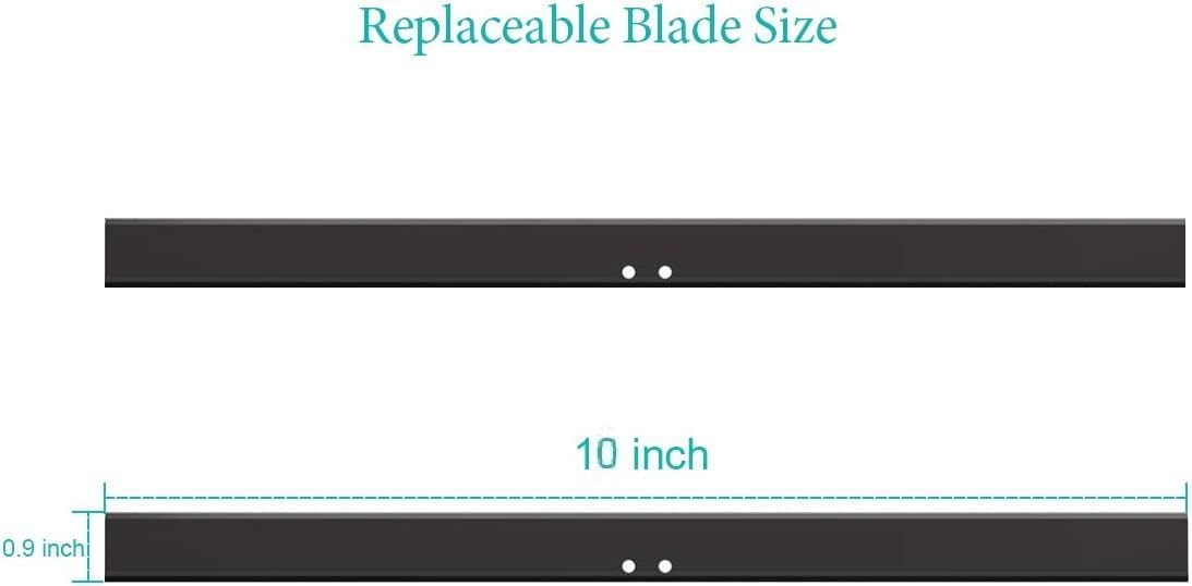 Standard Shower Glass Doors Squeegee Replacement Silicone Rubber Blade 10 inch 2PCS