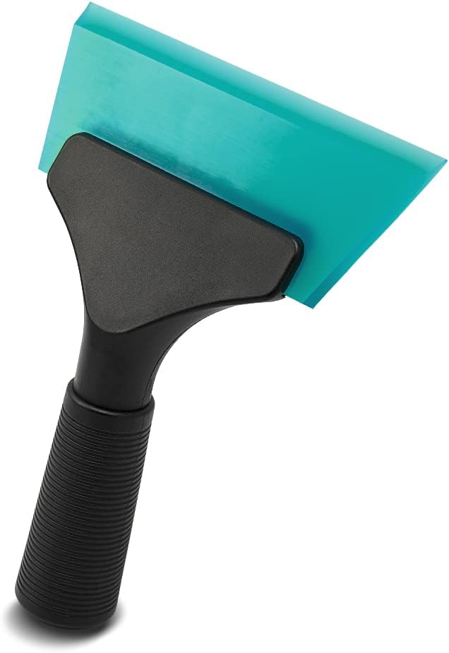 FOSHIO Small Squeegee with 5 Inch Dark Blue Rubber Blade Mini Wiper Window Tinting Tools for Mirror Glass Window Cleaner with Non-Slip Handle, 2 Pack