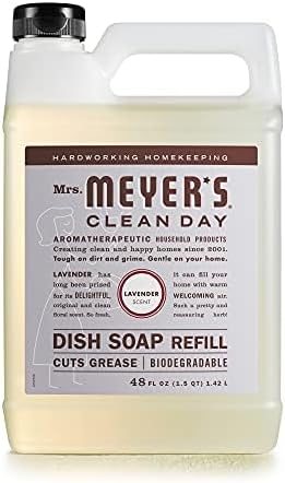 Mrs. MEYER'S CLEAN DAY Liquid Dish Soap Refill, Lavender, 48 Fl Oz (Pack of 3)
