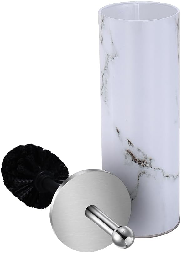 Zahari Home Woodland Toilet Bowl Brush and Holder, Metal, Natural