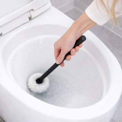 Toilet Bowl Brush and Holder Set Made in Japan - Magnetic Floating Storage, Scratch-Resistant Round Brush, Durable Bristles, Sanitary Bathroom Cleaner (1, Brush with Holder, Black)