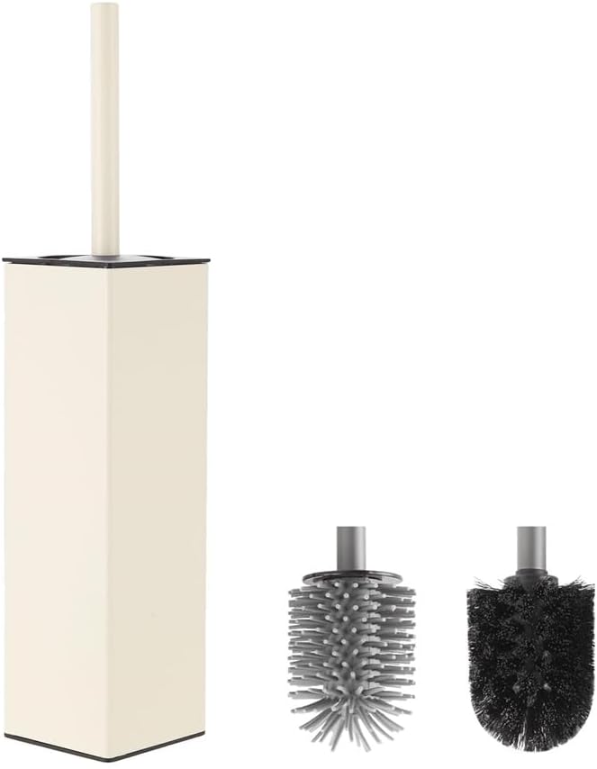 BVL Toilet Brush and Hoder Set Brushed Gold Freestanding for Bathroom