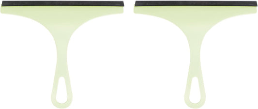 HARFINGTON 2pcs Shower Squeegee 8.7 Inch Length Water Blade Cleaner Tool Household Mirror Squeegee with Hole for Windshield Window Cleaning Glass Door, Green