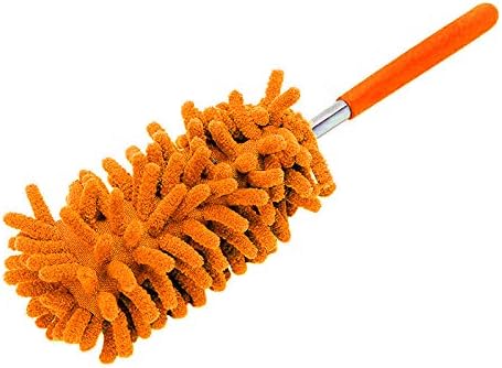 Microfiber Mini Duster Cleaning Brush Dust Cleaner Hand Duster Extendable Handle Soft Fans for Indoor Home Ceiling Cleaning(Green)