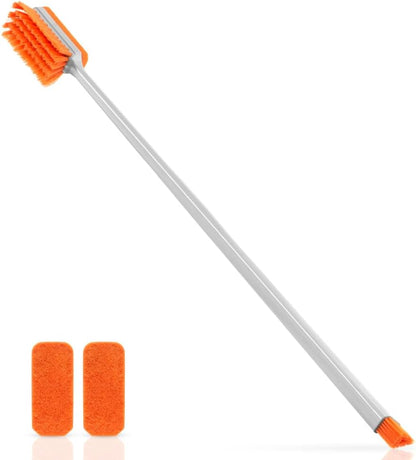 DaToo Small Glass Aguarium Cleaning Tool Algae Scraper for Acrylic Aquariums Fish Tank Cleaner Brush (Longer Size)