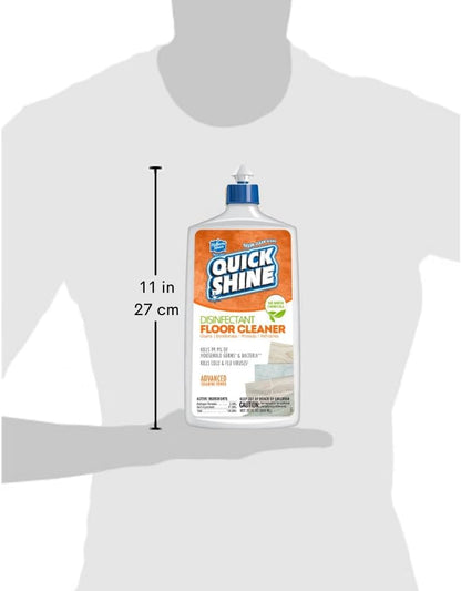 Quick Shine Disinfectant Floor Cleaner 27oz | Hospital Level Disinfectant Kills 99.9% Germs & Bacteria | Cleans w/Power of Hydrogen Peroxide & No Harsh Chemicals | Streak Free & Zero Residue