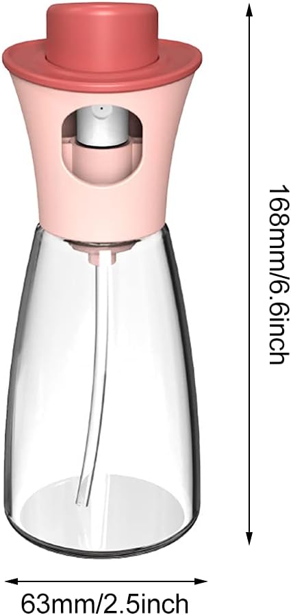 Oil Sprayer for Cooking, 180ml Glass Oil Dispenser Bottle Spray Lemon Juice Sprayer forSalad, Baking, Cleaning, Plants(blue)