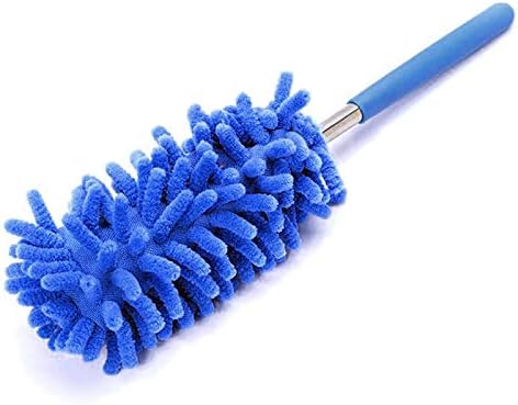 Microfiber Mini Duster Cleaning Brush Dust Cleaner Hand Duster Extendable Handle Soft Fans for Indoor Home Ceiling Cleaning(Green)