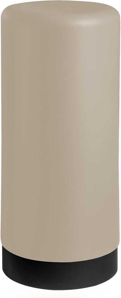 ElmRidge Dish Soap Silicone Dispenser for Kitchen Sink,Squeeze Washing Up Liquid and Hand Soap,Round refillable Silicone Bottles,Easy to Fill and to use, 8.5 oz,Black 2.4 x 2.4 x 5.5 inches (Gray)