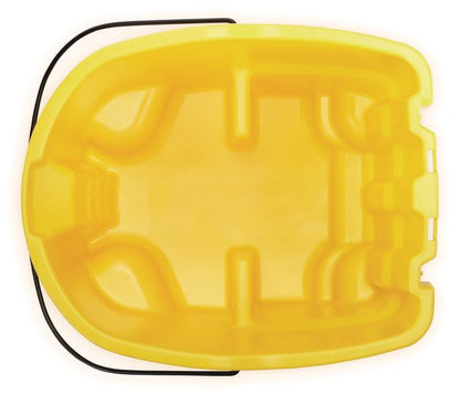 Rubbermaid Commercial Products WaveBrake 35 Qt. Side-Press Mop Bucket and Wringer Combo on Wheels Yellow for Professional/Industrial/Business Heavy-Duty Floor Cleaning/Mopping