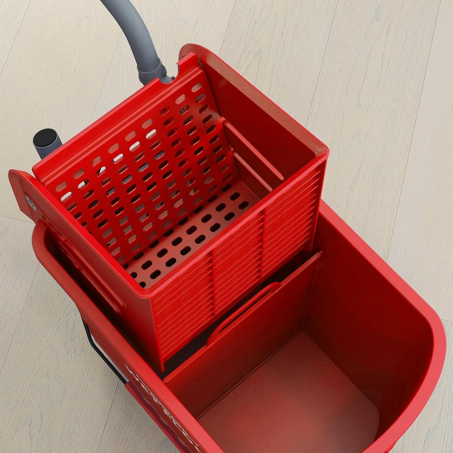Commercial Mop Bucket with Side Press Wringer on Wheels for Floor Cleaning, 21 Quart, Separate Dirty and Clean Water, for Home Apartment Small Business and Office, Black