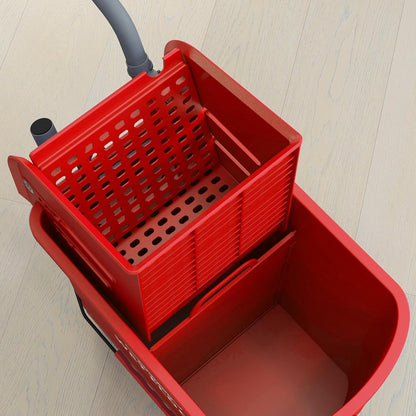 Commercial Mop Bucket with Side Press Wringer on Wheels for Floor Cleaning, 21 Quart, Separate Dirty and Clean Water, for Home Apartment Small Business and Office, Black