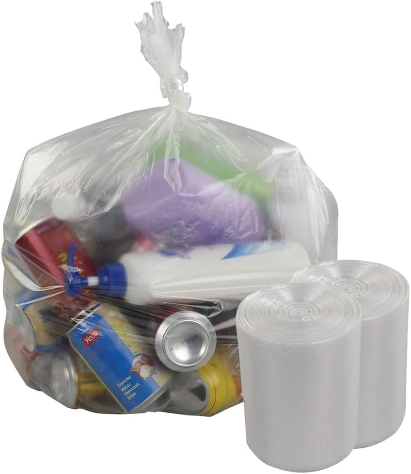 18 Gallon Clear Large Trash Bag, 95 Counts