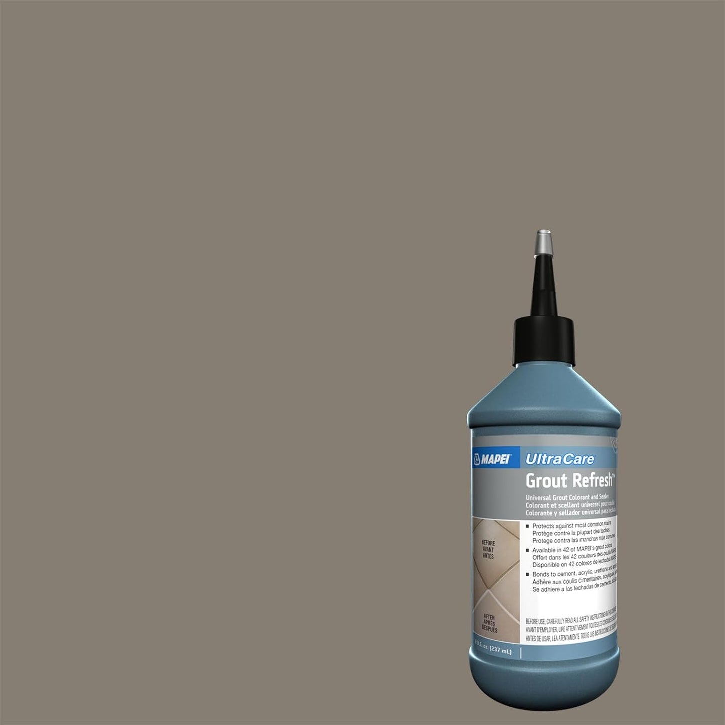 MAPEI UltraCare Grout Refresh, Universal Grout Colorant & Sealer, 8 oz Bottle – Easy Grout Restoration & Protection, 5047 Charcoal - Colors A