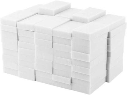 Extra Large Eraser Sponge, Extra Thick, Long Lasting, Multi-Purpose Scrubber Foam Cleaning Pads, Magic Eraser for Bathtub, Floor, Baseboard, Bathroom, Wall Cleaning (50 Pack, White)