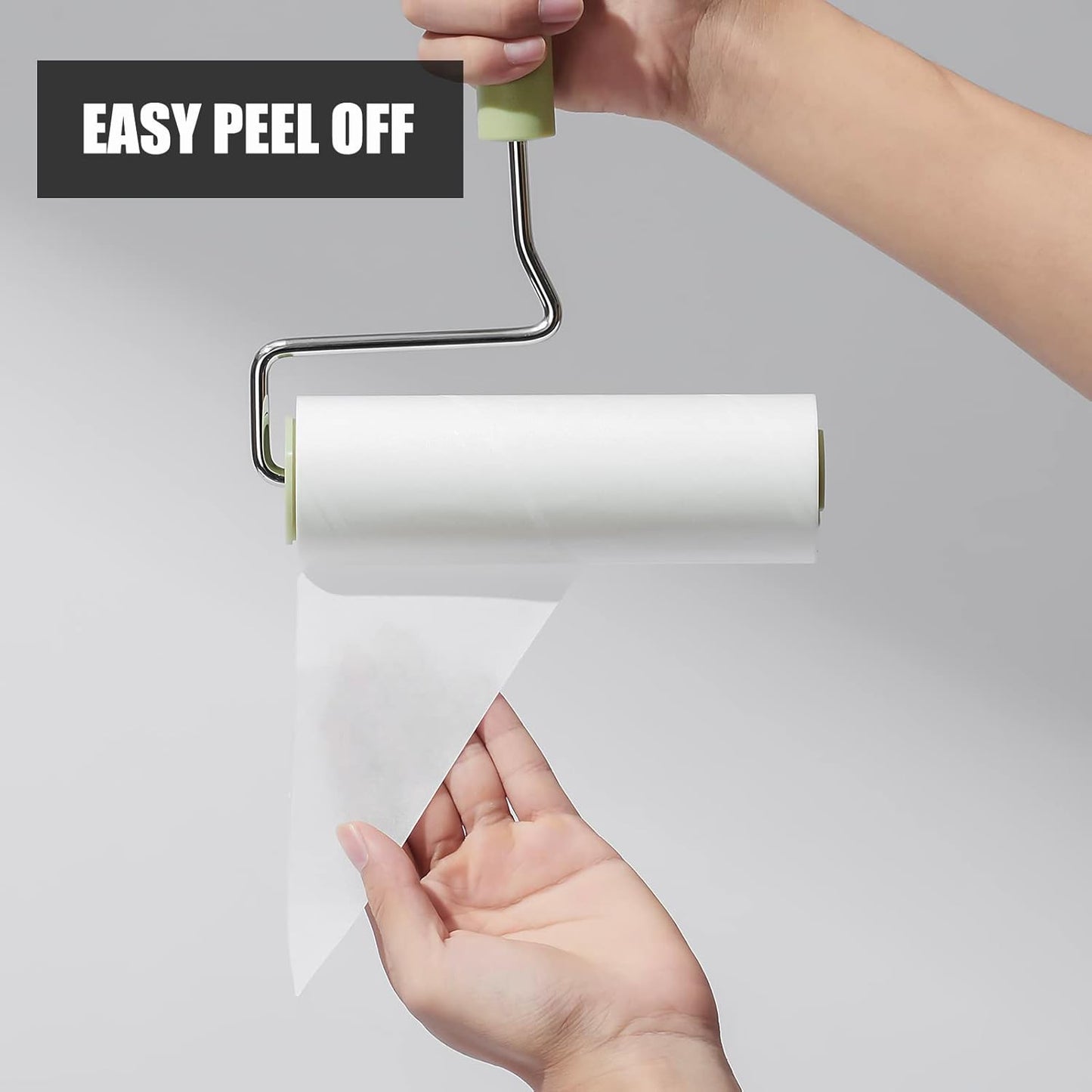 6.3" Extra-Sticky Extendable Lint Roller – Giant Roller for Pet Hair, Carpet & Floor, Long Handle Reaches Under Furniture, Strong Adhesive for Clothes & Dog Cat Hair Remover