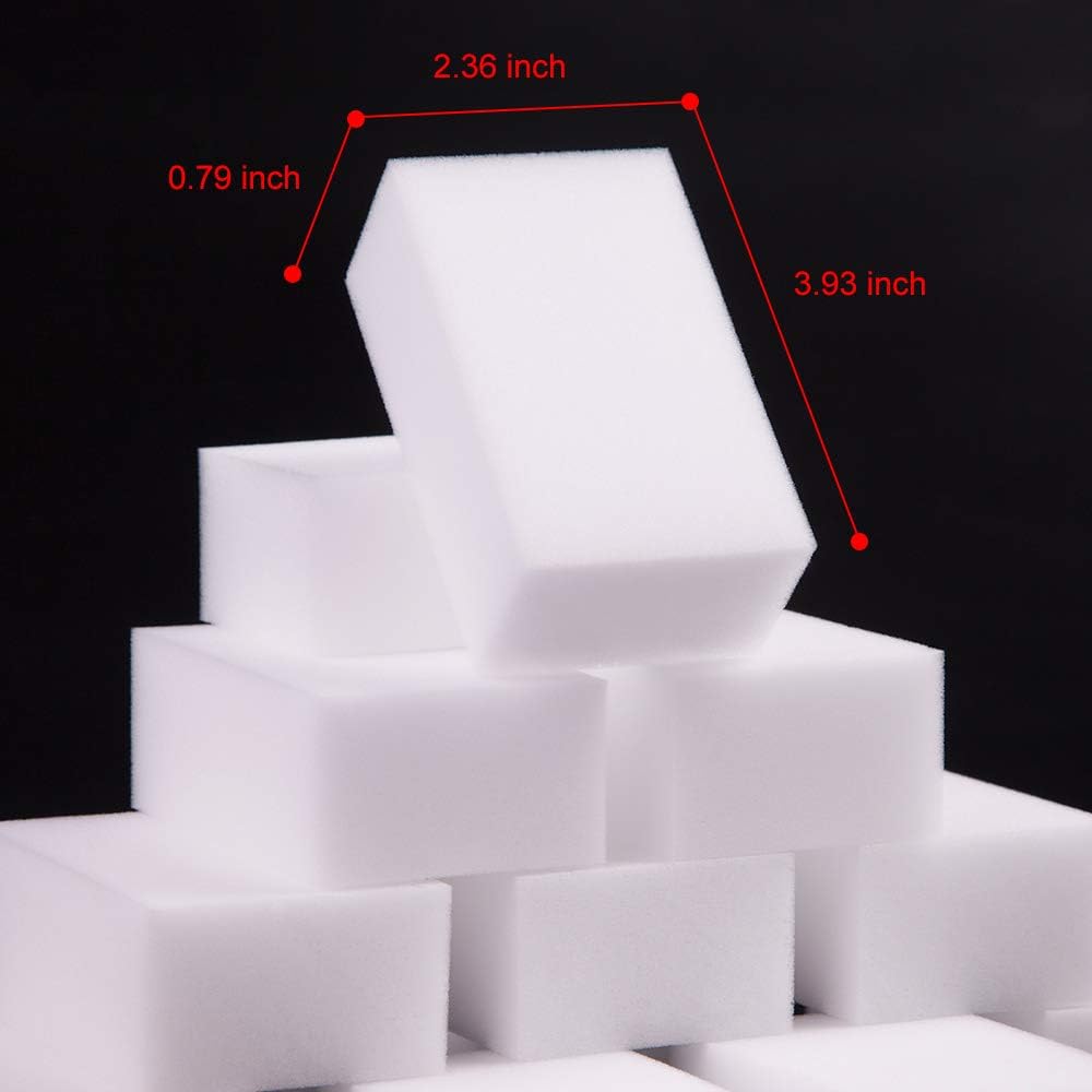 10 Pack Magic Sponge Eraser 3X Thick and Long Lasting Melamine Cleaning Sponges in Bulk - Multi Surface Scrubber Foam Cleaning Pads - Bathtub, Floor, Baseboard, Bathroom, Wall Cleaner （3.9*2.5*1.1in）