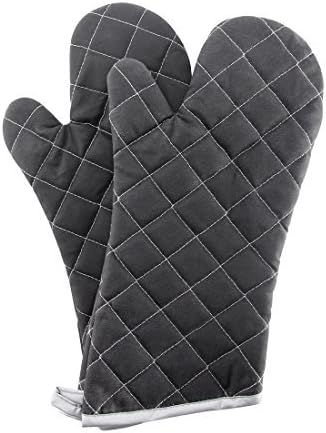 ARCLIBER Oven Mitts 1 Pair of Quilted Terry Cloth Cotton Lining,Extra Long Professional Classic Oven Mitt Heat Resistant Kitchen Oven Gloves,16 Inch