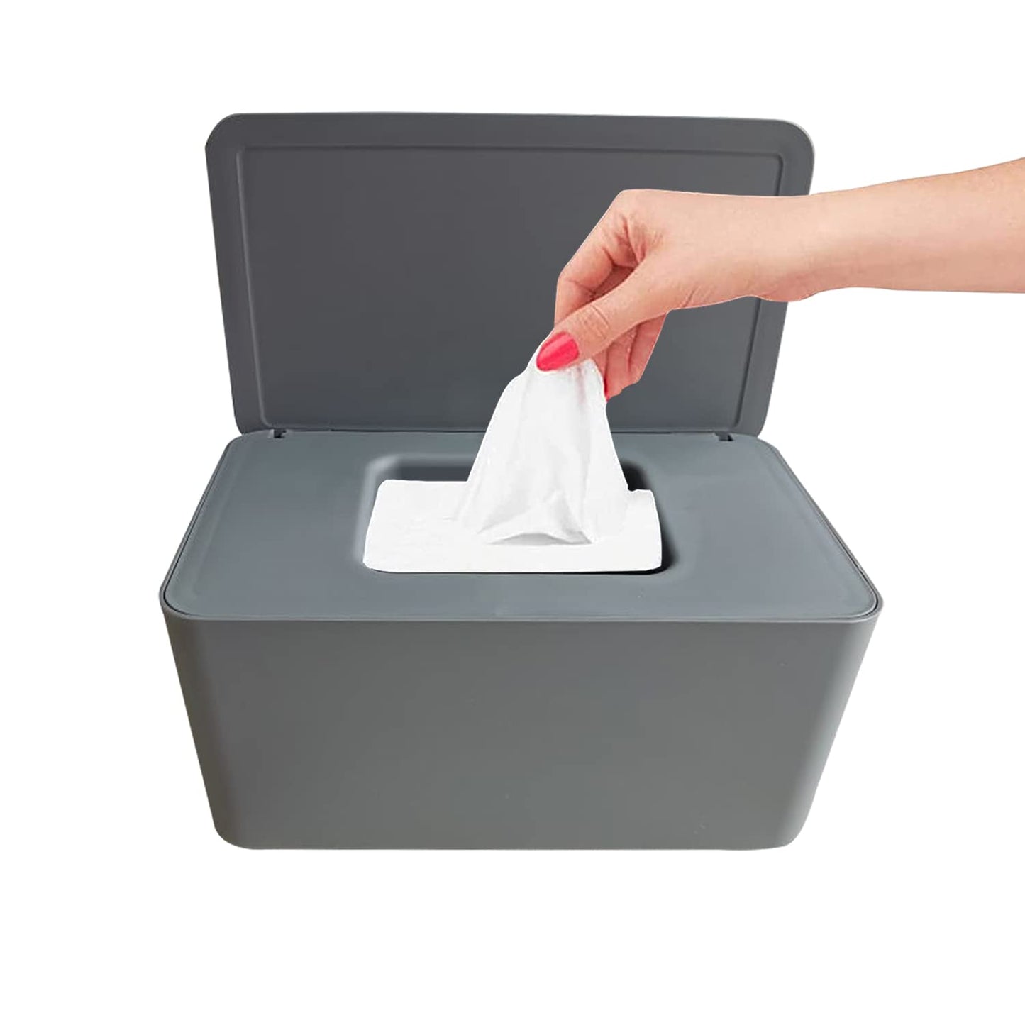 Moorfowl Baby Wipe Dispenser for Bathroom, Upgarde Design(8.2L x 4.9W x 3.9H inches), Minimalist Flushable Wipes Container for Home Car