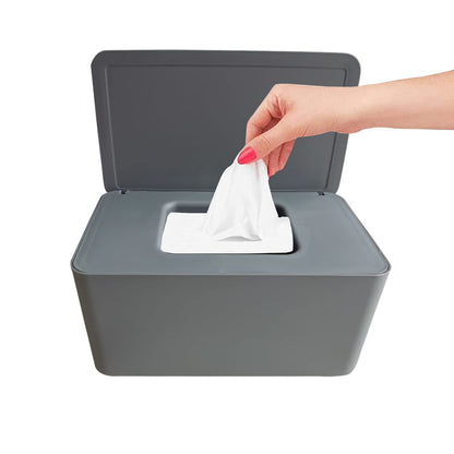 Moorfowl Baby Wipe Dispenser for Bathroom, Upgarde Design(8.2L x 4.9W x 3.9H inches), Minimalist Flushable Wipes Container for Home Car