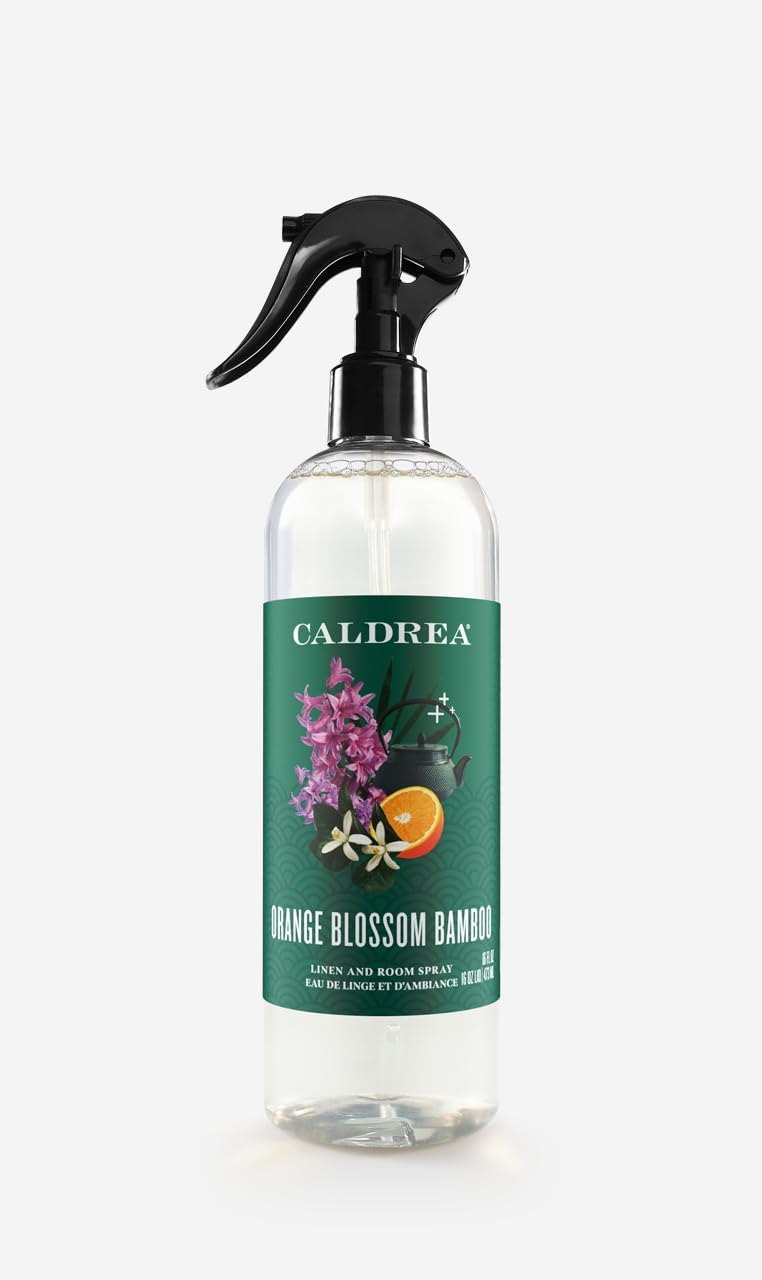 Caldrea Linen and Room Spray Air Freshener, Made with Essential Oils, Plant-Derived and Other Thoughtfully Chosen Ingredients, Pear Blossom Agave Scent, 16 oz