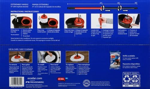 O-Cedar EasyWring Microfiber Spin Mop and Bucket Floor Cleaning System