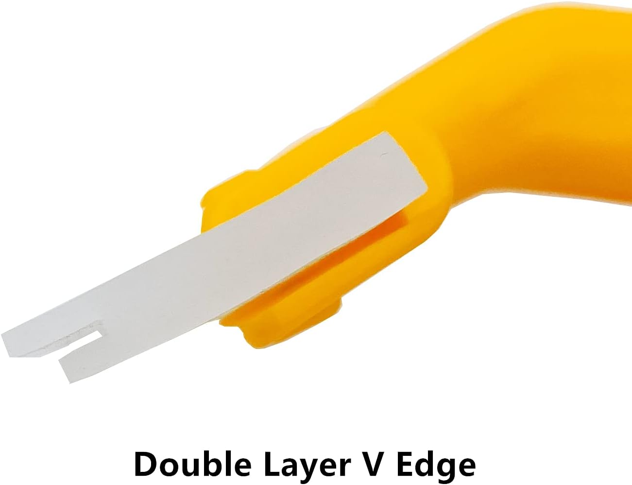 CCyanzi Silicone Blade Small Squeegee, Shower Glass Squeegee, Window Tint, for Window, Bathroom Mirrors, Shower Door and Car Windshield, 5.5x5.5inch, Yellow