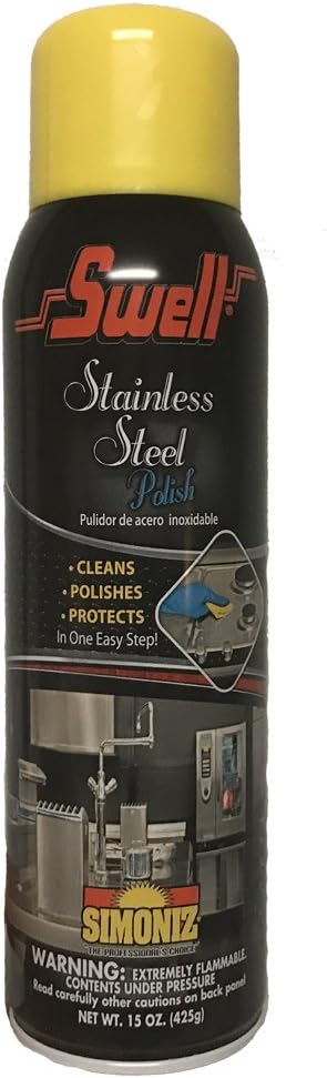Stainless Steel Cleaner Polish and Protectant - No Streak Spray - Resists Fingerprints, Grease and Water Splatter on Refrigerators, Range Tops and Hoods, Dishwasher - Made in the USA - 15 oz Spray