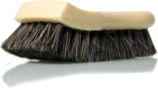 Chemical Guys Long Bristle Horse Hair Leather Cleaning Brush - Leather Brush to Gently Clean Car Interiors, Furniture, Sneakers, Boots, and More - Safe for Natural, Synthetic, Faux, and Pleather