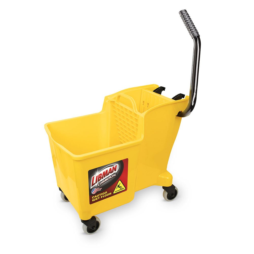 Libman Commercial 1095 One-Piece Bucket and Wringer, Polypropylene, Yellow