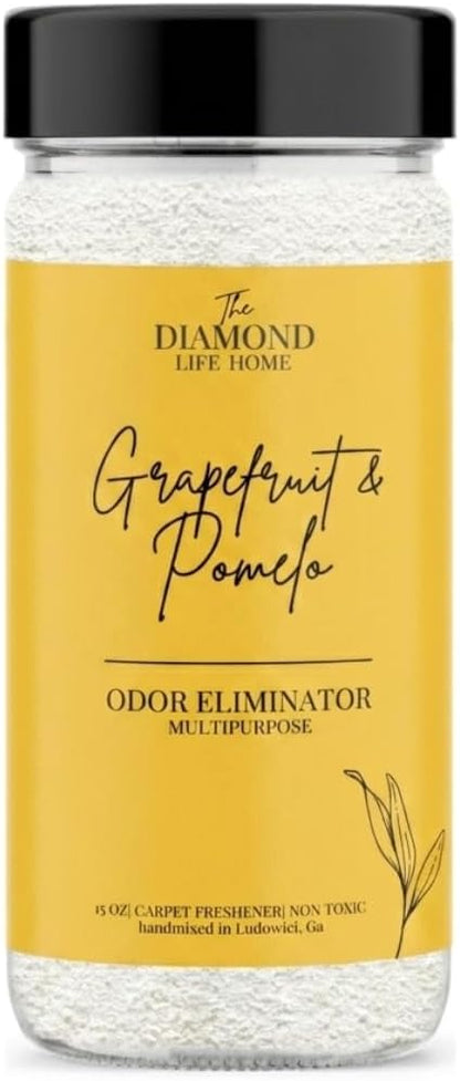Home “Citrus” Carpet Deodorizer Powder – Natural Odor Eliminator for Carpets, Upholstery, Spring Cleaning, Dog Beds & Cat Litter Boxes – Pet-Friendly – Lemon & Agave