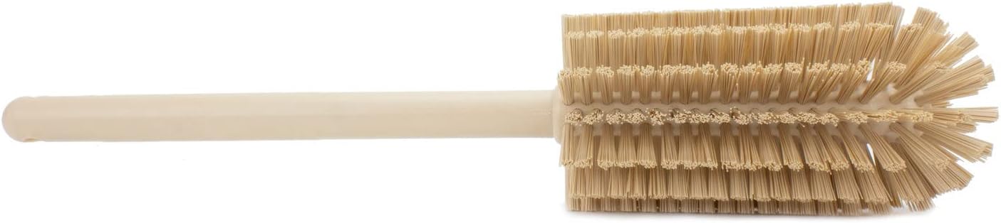 SPARTA Large Water Bottle Brush Ideal for Wide-Mouth Jars, Bottles and Tumblers, Dishwashing Tool with Handle for Home and Commercial Kitchens, Plastic, 12 Inches, White