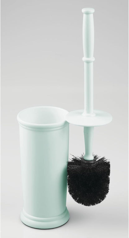 mDesign Metal Freestanding Slim Toilet Bowl Brush and Holder