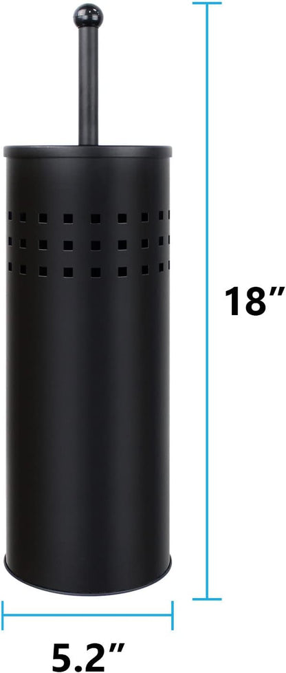 Blue Donuts Toilet Plunger with Holder for Bathroom, Multi Drain Suitable Also for Bathtubs, Quick Dry, Black