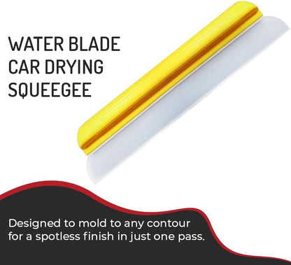 HI-TECH 14” Silicone Water Blade Car Drying Squeegee – Streak-Free, Fast-Drying, Scratch-Free Car Wash Tool