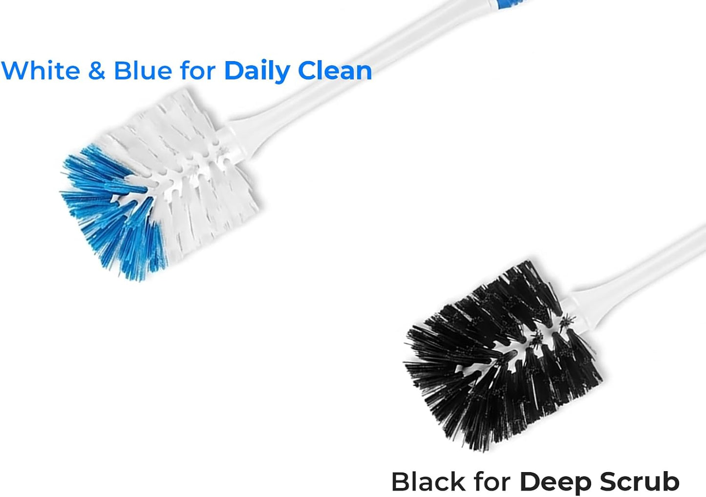 Bottle Brush Cleaner Set—Long Water Bottle Brushes with Dual & Stiff Bristles for Tumblers, Cups, Glassware & Baby Bottles, 4 Pack