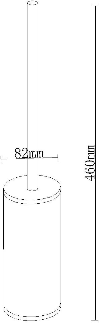 BGL Stainless Steel 304 Black Toilet Bowl Brush and Holder Set Cleaning Tool Holder with Toilet Brush