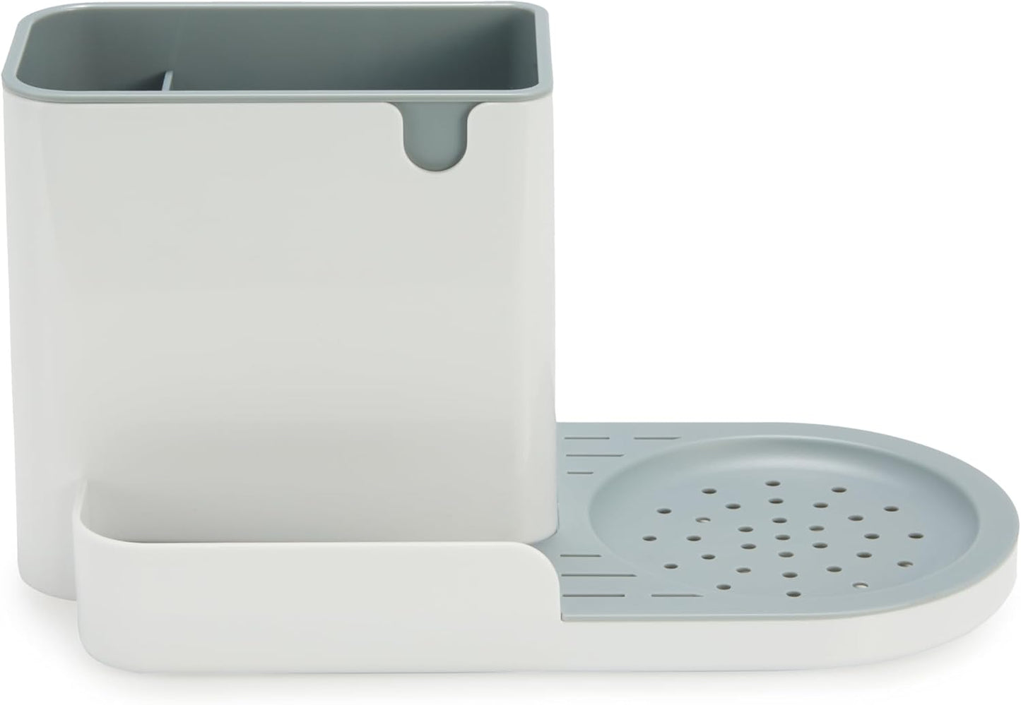 Amazon Basics Kitchen Sink Caddy Organizer for Sponge and Brush Storage, Large, White