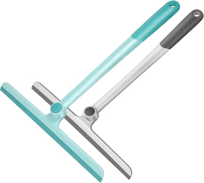 Window Squeegee, 2 Pack Shower Squeegee for Glass Doors Bathroom Mirror Windows Cars and Tile Walls, Silicone Plastic Squiggy Cleaner Tool 12 inch（4 Pack