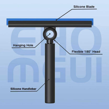 Shower Squeegee for Glass Doors, Squeegee with Long Handle, Telescoping Squeegee for Shower, Extendable Window Cleaner Tool for Car Windows, Tile Walls, Sliding Door, Shower Glass Door