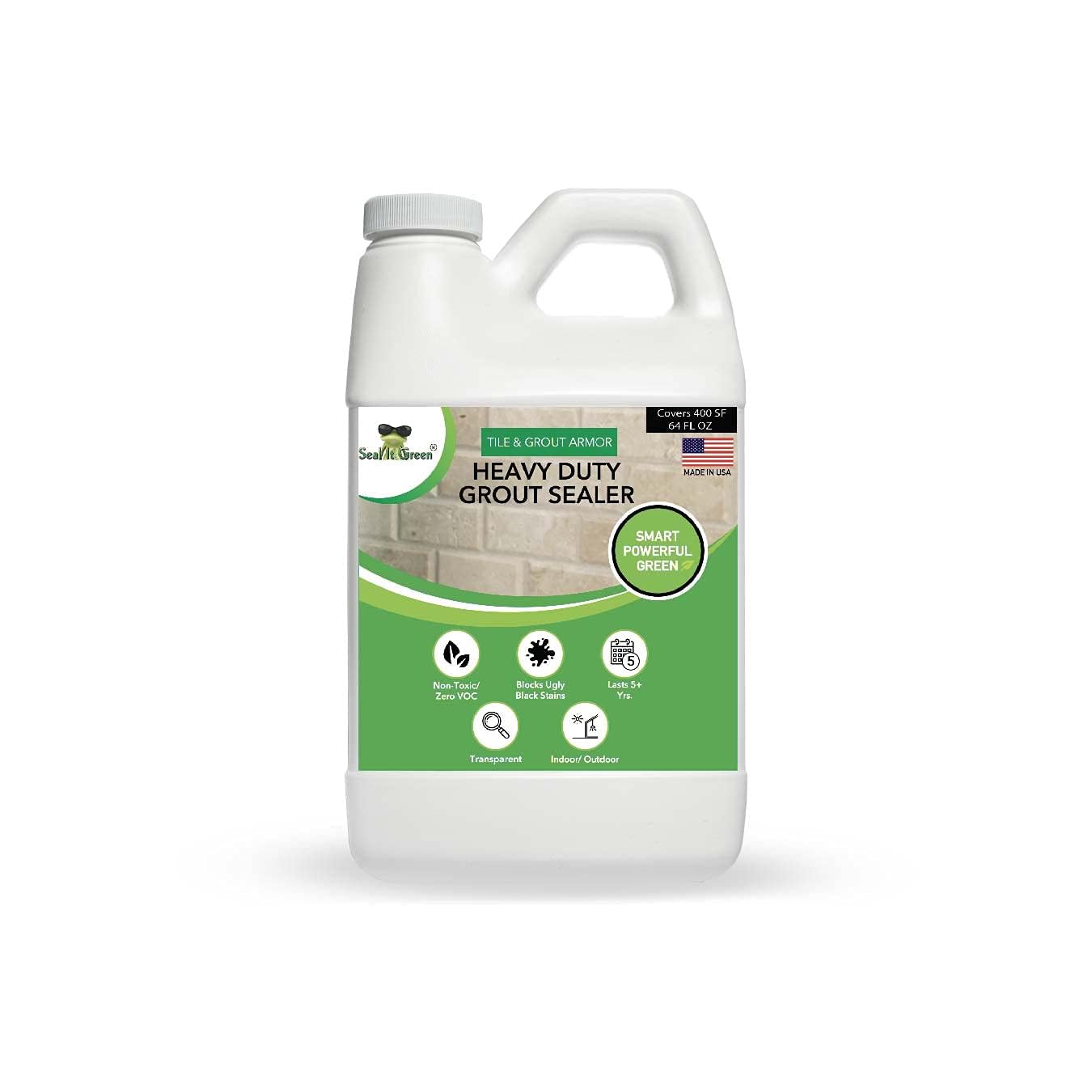 Seal It Green Xtreme-Heavy Duty Pro Strength Grout Sealer. Non Toxic-VOC Free & Odorless.Seal Smarter. Incredible 100+ SF Coverage. Indoor Or Outdoor Use. Use The Sealant The Pros Use. Lasts For Years