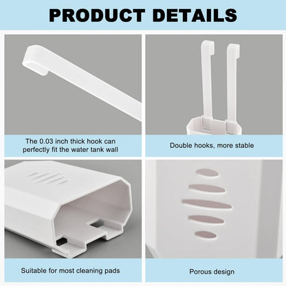 Toilet Tank Tablet Holder, 3.7 x 2.9 x 0.7 Inch Hanging Toilets Bowl Tablet Holder, Toilet Tank Bleach Tablets Bracket (1 pcs)