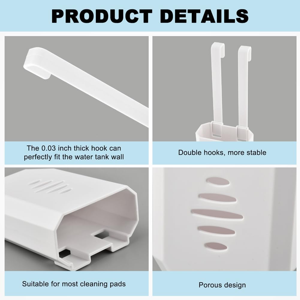 Toilet Tank Cleaning Tablet Holder,Hanging Bowl Cleaning Tablest Bracket,Keeping Tablets from Blocking Hole in Tank,Easy to Install,Fits Most Standard Toilet Tablets Tanks(2pcs)
