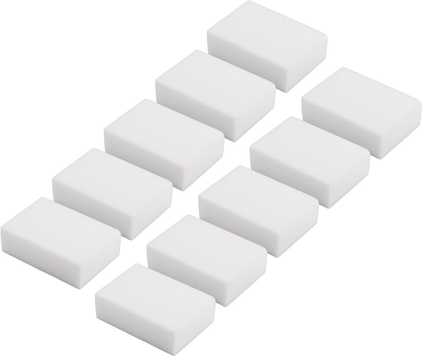 Melamine Foam Cleaning Sponges Multi-Purpose Eraser Sponge for Kitchen Bathroom Household Cleaning Stain Removal No Chemical Required Durable Magic Cleaning Pads 10x7x3cm White