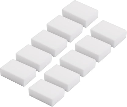 Melamine Foam Cleaning Sponges Multi-Purpose Eraser Sponge for Kitchen Bathroom Household Cleaning Stain Removal No Chemical Required Durable Magic Cleaning Pads 10x7x3cm White