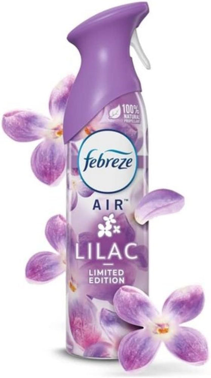 Febreze Air Mist Air Freshener Spray, Odor-Fighting Room Spray, Air Fresheners for Home and Bathroom and Kitchen, Aerosol Can, Mountain Scent, Purple, 8.8oz (Pack of 3)