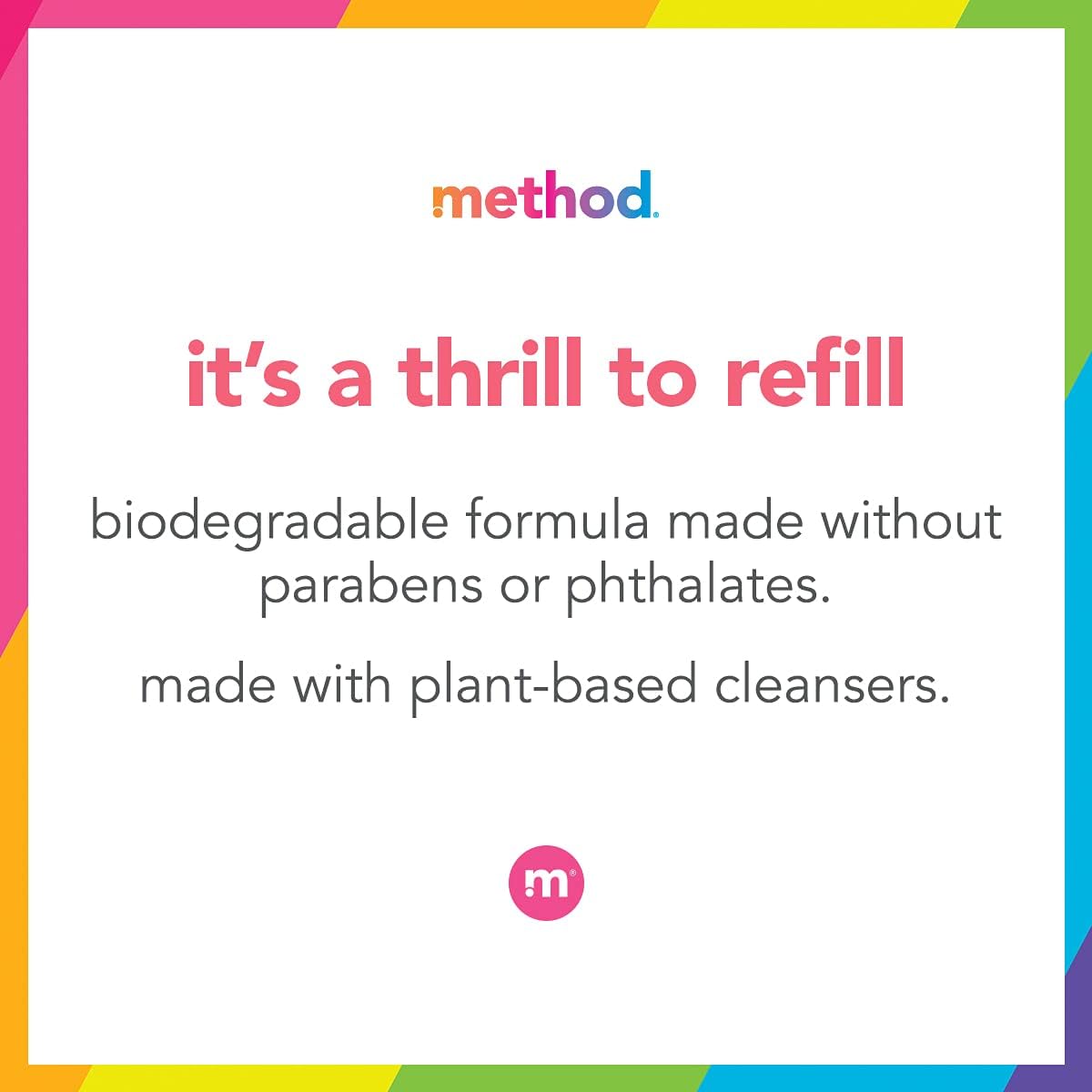 Method Gel Dish Soap Refill, Clementine Scent, Powerful Cleaning Formula, Large Refill Tub, Cuts Through Grease, 54 Fl Oz