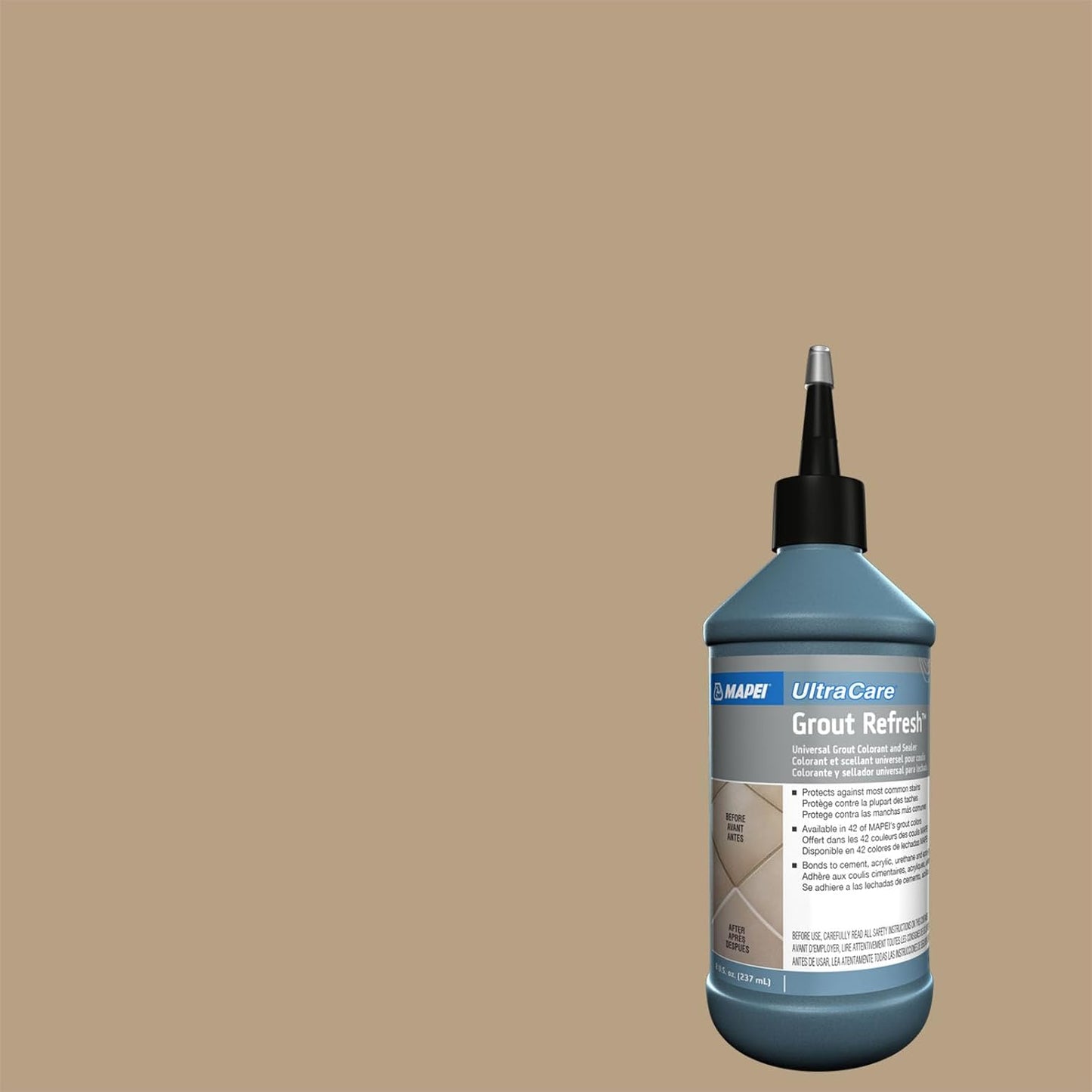 MAPEI UltraCare Grout Refresh, Universal Grout Colorant & Sealer, 8 oz Bottle – Easy Grout Restoration & Protection, 5047 Charcoal - Colors A